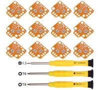 ZHUROUPU 12 Pair Thumbsticks Drift Fix Module Repair Kit for PS5 Controller, Analog Stick Drift Fix Mod, Handle Joystick Drift Repair Board for PS4, for Xbox S/X Incl. Screwdriver Kit (+1.5/T6/T8)