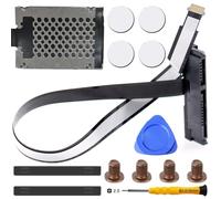 ZHUROUPU 14 Pcs SATA Hard Drive HDD Connector Cable Replacement for HP Envy 17 17-J 17-J000 M7-J 17T 15-J DW17 6017B0421501 (Black) Incl.Removal Tools Kit