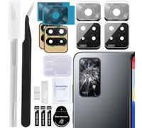 ZHUROUPU 2 Pack Back Rear Camera Glass Lens Replacement Compatible with for Xiaomi for Redmi Note 11 Pro 5G, Adhesive & Tweezer & Professional Repair Kit (Black)