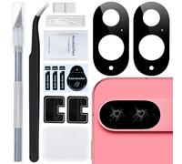 ZHUROUPU 2 PCS Back Rear Camera Lens Glass Replacement for Google Pixel 9 5G 6.3 Inch 2024, 100% Real Camera Lens Glass with Pre-Installed Adhesive and Tweezers, Precision Knife Repair Tool Kit