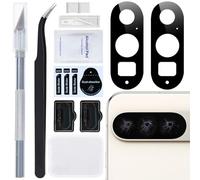 ZHUROUPU 2 PCS Back Rear Camera Lens Glass Replacement for Google Pixel 9 Pro 5G 6.3 Inch 2024, 100% Real Camera Lens Glass with Pre-Installed Adhesive and Tweezers, Precision Knife Repair Tool Kit