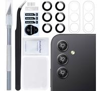 ZHUROUPU 2 PCS for Galaxy A34 Rear Back Camera Lens Glass Replacement with Adhesive Pre-Installed Compatible for Samsung Galaxy A34 6.6 Inch SM-A346B/DS with Professional Repair Tools (Black)