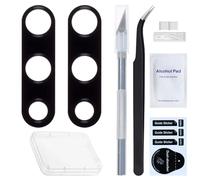 ZHUROUPU 2 PCS for Huawei P30 Rear Back Camera Lens Glass Replacement with Adhesive Pre-Installed Compatible for Huawei P30 6.1 Inch ELE-L29 ELE-L09 ELE-L04 with Professional Repair Tools (Black)