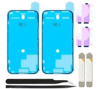 ZHUROUPU 2 Pcs Waterproof Pre-Cut Adhesive Sticker for iPhone 15 Pro, LED Screen Adhesive & Internal Battery Glue Adhesive Tape Water Resistant Screen Seal Adhesive Tape for iPhone 15 Pro (6.1" Black)