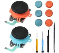 ZHUROUPU 2Pcs 3D Analog Joystick for Switch 2 for Joy-Con Controller, Rubber Thumb Stick & Thumb Grip Set for Nintendo for Switch 2 for Joy-Con Controllers with Repair Tools (Not for Switch/Lite/Oled)
