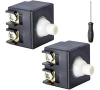 ZHUROUPU 2Pcs Angle Grinder Switch Replacement, Push Button Switch for BOSCH GWS 6-100 for Makita 9553 9556HN/HB, Trigger Switch FA2-6/2W Heat-Resistant Dustproof Accessory with Repair Tools
