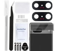 ZHUROUPU 2Pcs Back Rear Camera Glass Lens Cover Replacement for Google Pixel 7 6.3“, with pre-installed Adhesive and Professional Repair Kit (6.3 inch/Black)
