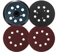 ZHUROUPU 2Pcs Sander Backing Pad 5 Inch 8 Hole Replacement for Makita 743081-8 BO5010 BO5030 BO5031 BO5041 125mm Sander Pad with Hook and Loop System Accessories with 40 Grit Sandpaper