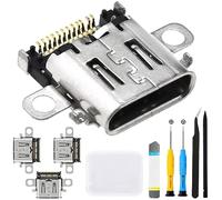 ZHUROUPU 4 Pack Replacement Type-C Charging Port Compatible with for Nintendo Switch Oled Console USB-C Charger Socket Repair Kit for NS Switch Oled Power Charging Charger Repair