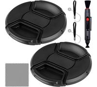 ZHUROUPU 49mm Lens Cap Cover Snap-on Front Camera Lens Cover with Anti-Loss Keeper for Sony E 55-210mm f4.5-6.3 FE 28mm f2 for Canon RF-S 18-45mm EF 50mm f1.8 EF-M 15-45mm f3.5-6.3 with Cleaning Tools