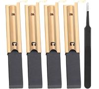 ZHUROUPU 4PCS Carbon Brushes L94MF7 Replacement for Smeg for Hoover for Indesit for Candy for Beko Washing Machine, 5 x 13.5 x 39.6mm/0.20 x 0.53 x 1.56inch Accessories for Welling Motor with Tweezers