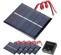 ZHUROUPU 6PCS 1.5V 0.45W Micro Mini Solar Panel, 60x80mm/2.36"x3.15" Solar Cell DIY System Kits, DIY Home Projects, Science Experiments, Toys & Battery Charger with Solar Charge Controller
