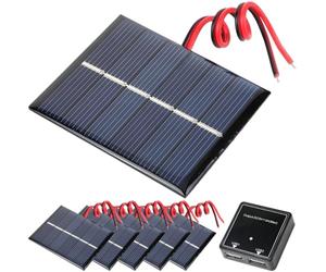 ZHUROUPU 6PCS 1.5V 0.45W Micro Mini Solar Panel, 60x80mm/2.36"x3.15" Solar Cell DIY System Kits, DIY Home Projects, Science Experiments, Toys & Battery Charger with Solar Charge Controller