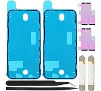 ZHUROUPU 7Pcs Waterproof Pre-Cut Adhesive Sticker Compatible with for iPhone 12 Pro, LED Screen Adhesive & Internal Battery Glue Adhesive Tape & Removal Tool (6.1 Inch/Black)