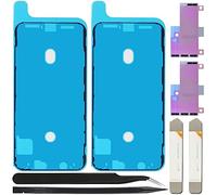 ZHUROUPU 7Pcs Waterproof Pre-Cut Adhesive Sticker Compatible with for iPhone Xs Max, LED Screen Adhesive & Internal Battery Glue Adhesive Tape & Removal Tool (6.5 Inch/Black)