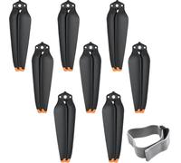 ZHUROUPU 8Pcs Replacement Propellers for DJI Air 3/3S Drone, 8747F Low Noise Quick Release Foldable Drone Blades Wings Parts Accessories for Air 3/3S with Propeller Holder Strap (Orange Tip)