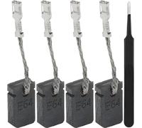 ZHUROUPU Carbon Brushes Replacement 6x10x15mm for BOSCH GWS 1000 1100 1400 GWS 14-125 14-150 15-150 10-125 C/CI/CIH 1607014176 Angle Grinder Carbon Brushes for Electric Motors with Tweezers (4 Pcs)
