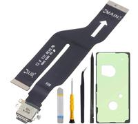 ZHUROUPU Charging Port Dock Connector Replacement for Galaxy Note 20 Ultra 5G N986, Microphone Jack Board Flex Cable for Galaxy Note 20 Ultra SM-N986B N986U with Back Cover Adhesive and Tools