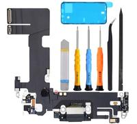 ZHUROUPU Dock Connector for iPhone 13 6.1" 2021 Charging Port Flex Cable, USB Charging Port/Audio Jack/Microphone Replacement for iPhone 13 A2633 A2482 A2631 A2634 A2635 with Repair Tools (Black)