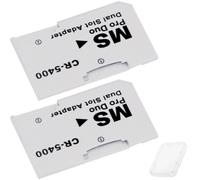 ZHUROUPU Dual Micro SD to Memory Stick Pro Duo Adapter for PSP 1000 2000 | Replacement for Playstation 3000 E1000 3001 3003, for Sony Cyber shot Camera, TF Card to MS Pro Duo, Up to 64G Storage
