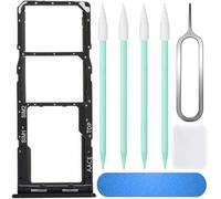 ZHUROUPU Dual SIM Card Tray Replacement for Samsung Galaxy A13 4G SM-A135F/DS 2022 6.6 Inch, Micro SD Card Slot Holder Compatible with for Galaxy A13 Dual SIM Version with Disassembly Tools (Black)