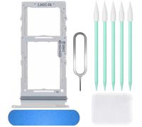 ZHUROUPU Dual SIM Card Tray Slot Holder Replacement for Samsung Galaxy S20+/S20+ 5G/S20 Ultra 5G 2020 SM-G985F/DS, SM-G986B/DS, SM-G988B/DS Dual-SIM Card Slot with Repair Tools (Silver)
