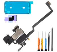 ZHUROUPU Earpiece Speaker Replacement for iPhone X 2017, Replacement Light Proximity Sensor Flex Cable and Waterproof Pre-Cut Adhesive Sticker with Fix Tools Kit for iPhone X 5.8" A1865 A1901 A1902