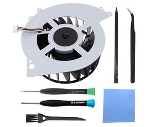 ZHUROUPU for PS4 Internal Cooling Fan 2000RPM for Sony Playstation4 CUH-12XX, KSB0912HE-CK2M 500GB with Brush, Stainless Steel Tweezers, Thermal Pad, Spudger, PH0 and T8 Screwdriver Repair Tool Kit