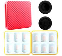 ZHUROUPU Game Card Case for Nintendo Switch/Switch OLED/Switch Lite, 2PCS Red + Yellow Games Storage Box with 12 Game Card Slots and 12 Micro SD Card Slots, Portable Game Holder Case with Joystick Cap