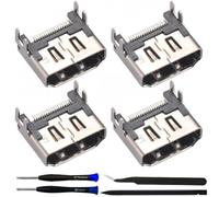 ZHUROUPU HDMI Port Socket Interface Connector Replacement for Sony for Playstation 4 for PS4 Console, Plug Jack Interface Connector HDMI Port for PS4 Console -2Pcs
