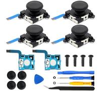 ZHUROUPU Joystick Analog Thumb Stick Replacement for Nintendo Switch/Oled/Lite L&R for Joy-Con Controller with Conductive Film and Drift Fix Tools( Y1.5 / +1.5 Screwdriver)-19Pcs