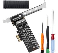 ZHUROUPU PCI Express PCI-E 1X to 12+16Pin SSD 2013-2017 for MacBook Pro Air A1465 A1466 A1493 A1502 Convert Card, Solid State Drive Convertion Card Adapter with Metal Baffle & Repair Tools