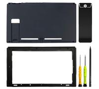 ZHUROUPU Rear Back Cover Replacement for Nintendo Switch Console Cover Plate, DIY Front Back Faceplate Housing Top Bottom Shell for Switch Backplate with Replacement Kickstand and Repair Tools HAC-001