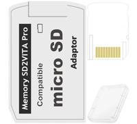 ZHUROUPU SD2Vita Game 6.0 Memory Card Adapter, for PS Vita PSVSD Micro SD for PSV 1000/2000 3.60 HENkaku Enso System, TF Card Holder to 256G for PSVITA 1000/2000 3.60-3.72 Firmware System (2 Pack)