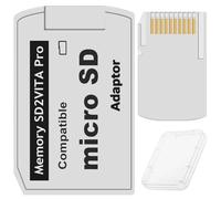 ZHUROUPU SD2Vita Game 6.0 Memory Card Adapter, for PS Vita PSVSD Micro SD for PSV 1000/2000 3.60 HENkaku Enso System, TF Card Holder to 512G for PSVITA 1000/2000 3.60-3.74 Firmware System (2 Pack)