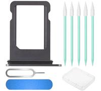 ZHUROUPU Single Sim Card Tray Slot Holder Replacement with Waterproof Rubber Ring, Sim Card Tray Open Eject Pin for iPhone 11 Pro (5.8") / 11 Pro MAX (6.5")(Space Gray)