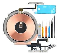 ZHUROUPU Wireless Charging Chip NFC Coil with Flashlight Volume Flex Cable for iPhone 12/12 Pro, Power On/Off Button Flex Cable with QI Coil for iPhone 12/12 Pro A2403 A2402 A2407 A2406 with Tools