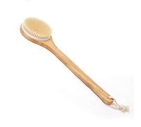 Zhurson Dry Bath Body Brush Back Scrubber Shower Bath Brush with Long Wooden Handle, 100% Natural Bristles, Exfoliating, Stimulate Blood Circulation, Improve Lymphatic System, Accelerate Metabolism