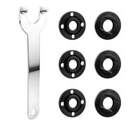 Zhushishunyi 7 Pcs Angle Grinder Wrench Nuts, 140mmGrinder Angle Spanner Wrench Flange Nut Set, Angle Grinder Spanner Attachments Key and Inner Outer Flange Nuts for 14mm Spindle Thread Grinders