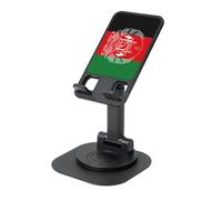 ZHushog Flag Of Afghanistan Rotating Phone Holder With 360 Swivel Non-Slip Base Foldable Adjustable Angle Stand For Desk
