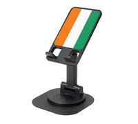 ZHushog Flag Of Cote D'Ivoire Rotating Phone Holder With 360 Swivel Non-Slip Base Foldable Adjustable Angle Stand For Desk