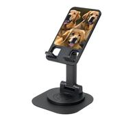 ZHushog Golden Retrievers Rotating Phone Holder With 360 Swivel Non-Slip Base Foldable Adjustable Angle Stand For Desk