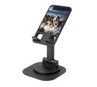 ZHushog Husky Puppies Dogs Rotating Phone Holder With 360 Swivel Non-Slip Base Foldable Adjustable Angle Stand For Desk