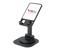 ZHushog Indonesian Flag Map Rotating Phone Holder With 360 Swivel Non-Slip Base Foldable Adjustable Angle Stand For Desk
