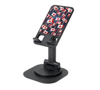 ZHushog Many Small Canadian Flags Rotating Phone Holder With 360 Swivel Non-Slip Base Foldable Adjustable Angle Stand For Desk