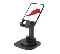 ZHushog Morocco Flag Map Rotating Phone Holder With 360 Swivel Non-Slip Base Foldable Adjustable Angle Stand For Desk