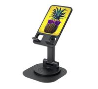 ZHushog Psych Pineapple Quote Rotating Phone Holder With 360 Swivel Non-Slip Base Foldable Adjustable Angle Stand For Desk