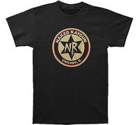 ZHUWWQU Naked Raygun Men's Circle Logo T-Shirt Black (X-Large)