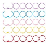 Zhuxing 1 Inch Binder Rings (30 Pack) - 5 Color-Coded Metallic Loose Leaf Rings for Office Documents, School Notes & Craft Projects | Holds 160 Sheets | Reinforced Steel, Fade-Proof