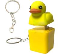 ZhuXIXILiang Little yellow duck decompression toy keyboard keychain sounding duck fingertip keychain novelty quacking fingertip toy suitable for adults